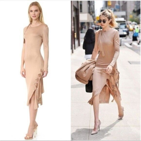 Jonathan Simkhai Milano Dress Nude Size M NWT - Picture 1 of 16